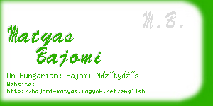 matyas bajomi business card